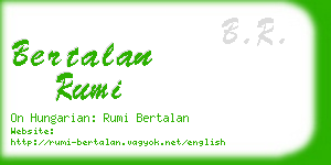 bertalan rumi business card